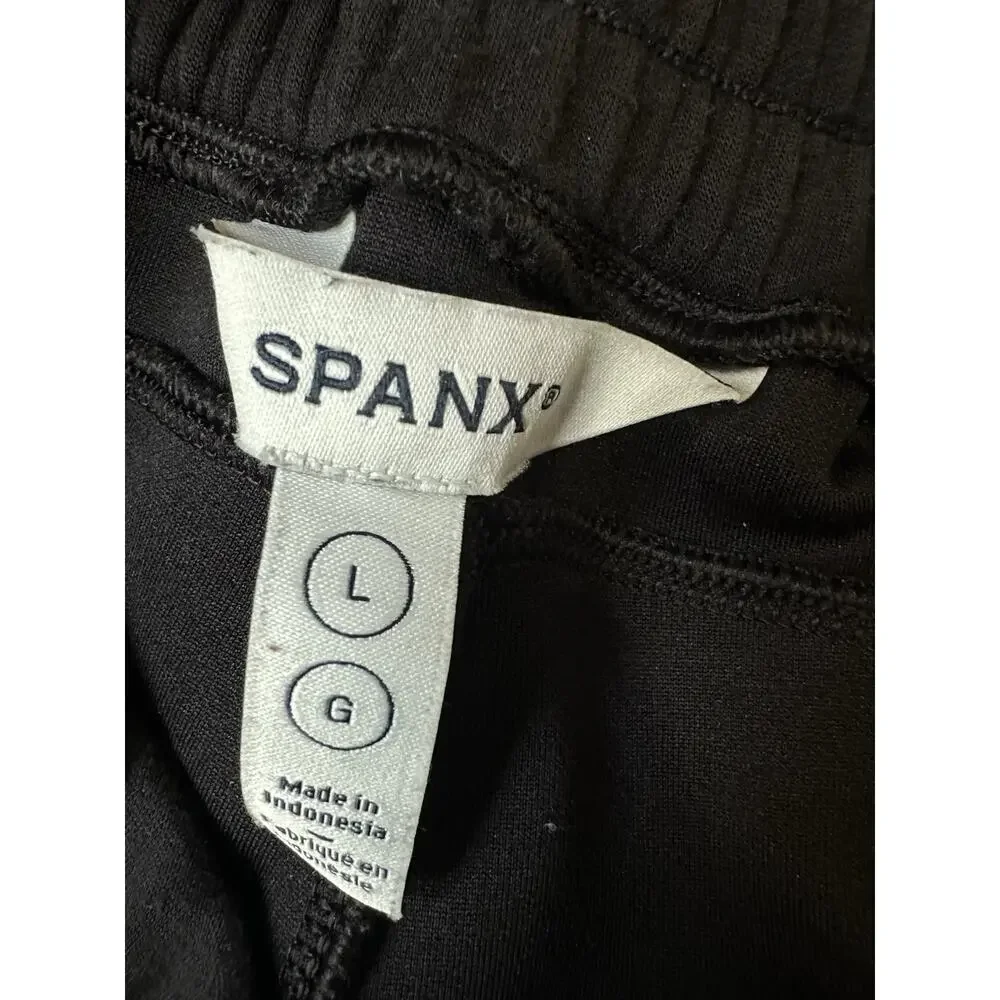 Spanx AirEssentials Wide Leg Pants Black Drawstring Lounge Trousers Large L